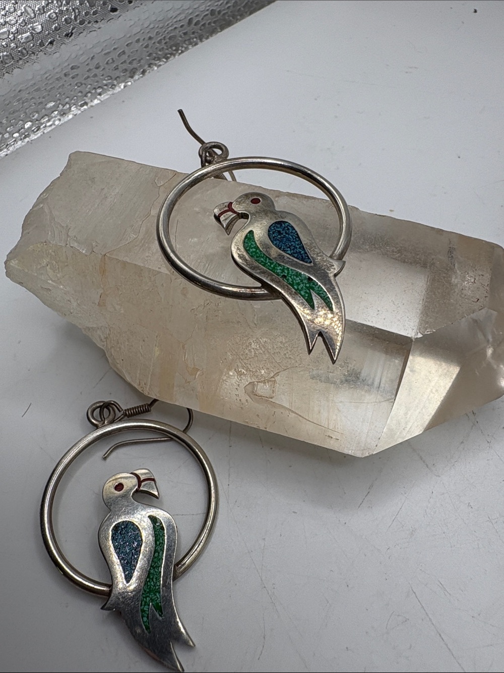 Sterling Silver Parrot earrings
